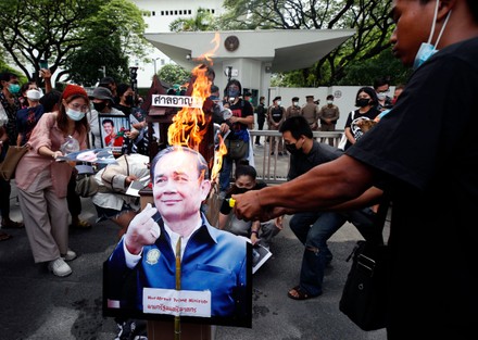 Anti-government protest against lese majeste law at US embassy, Bangkok, Thailand - 10 May 2022