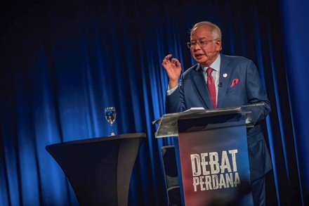 Najib Razak faced Anwar Ibrahim in a special debate session in Wilayah Persekutuan, Malaysia - 12 May 2022