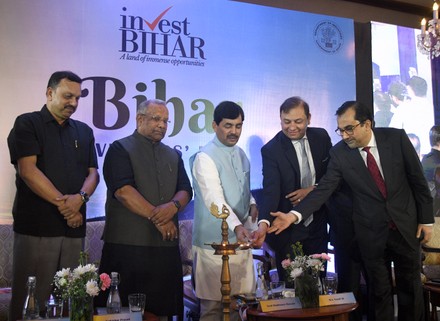 Bihar Deputy CM Tarkishore Prasad Inaugurates Bihar Investors Meet 2022 In New Delhi, India - 12 May 2022