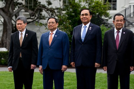 US President Joe Biden poses for a family photo with leaders of the US-ASEAN Special Summit, Washington, District of Columbia, USA - 12 May 2022