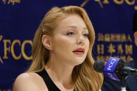 May 16, 2022. Tokyo, Japan-Ukrainian singer Tina Karol attends a press conference of Ukraine's Humanitarian Crisis in Tokyo, JApan, Japan - 16 May 2022