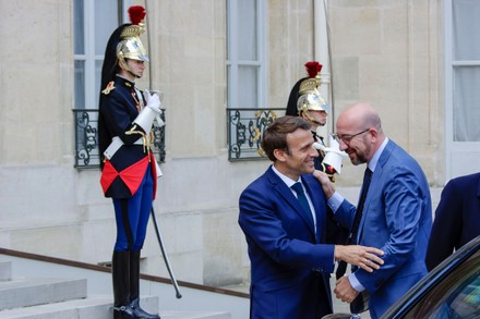 Emmanuel Macron Receives European Council President Charles Michel, Paris, France - 16 May 2022