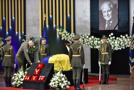 Funeral ceremony for Ukraine's first president Leonid Kravchuk, Kyiv - 17 May 2022