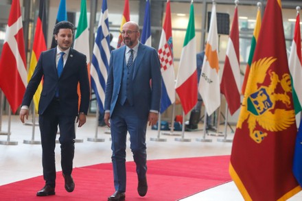 Montenegro's Prime Minister Dritan Abazovic visits Brussels, Belgium - 17 May 2022