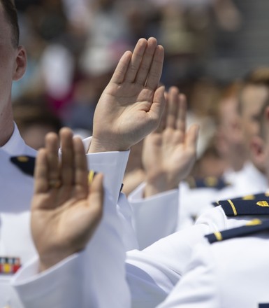 US Vice President Kamala Harris at United States Coast Guard Academy Commencement Ceremony in New London Connecticut, New London, Connecticut, USA - 18 May 2022