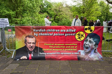 Protest against Turkey's use of chemical weapons in The Hague, Netherlands - 17 May 2022