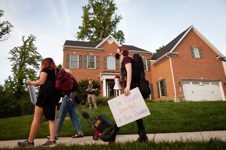 Protest at Supreme Court Justice Amy Barrett's house, Falls Church, United States - 19 May 2022