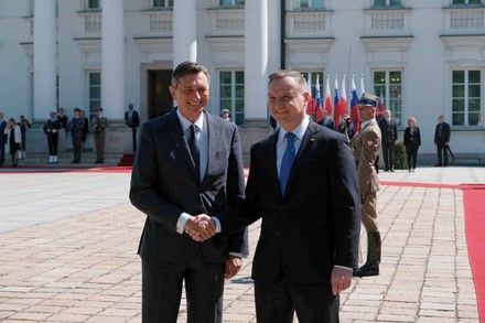 Slovenian President Borut Pahor visits Warsaw, Poland - 20 May 2022