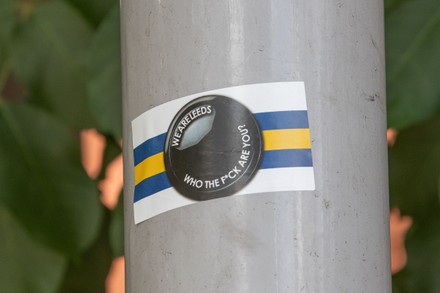 Leeds United Fan Sticker Editorial Stock Photo - Stock Image | Shutterstock
