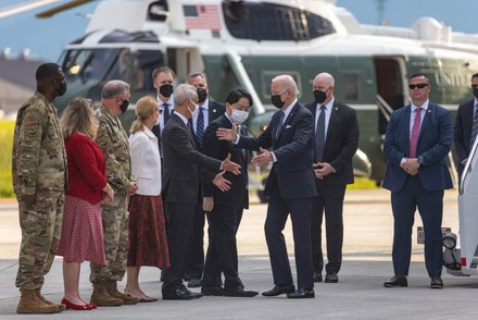 US President Joe Biden arrives at Yokota Air Base in Fussa, Japan - 22 May 2022