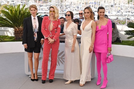 Lea Seydoux, Kristen Stewart, Nadia Litz, Denise Capezza & Lihi Kornows at  the 'Crimes of The Future' 75th Cannes Film Festival Photocall