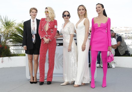 Lea Seydoux, Kristen Stewart, Nadia Litz, Denise Capezza & Lihi Kornows at  the 'Crimes of The Future' 75th Cannes Film Festival Photocall