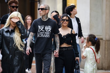 Kourtney Kardashian And Travis Barker Celebrity Sightings In Milan, Italy - 25 May 2022