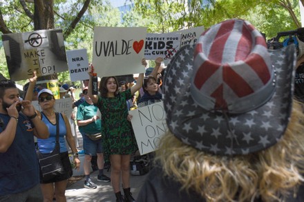 Protest at NRA Annual Meeting in Houston, Texas, United States - 27 May 2022