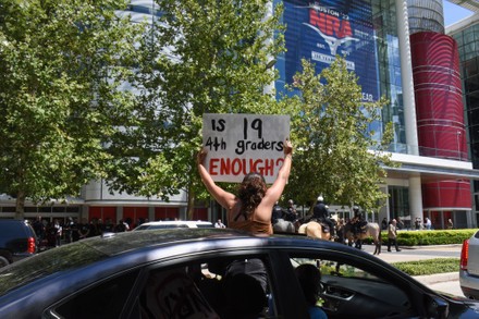 Protest at NRA Annual Meeting in Houston, Texas, United States - 28 May 2022