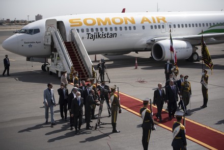 President of Tajikistan arrives in Tehran, Iran - 29 May 2022