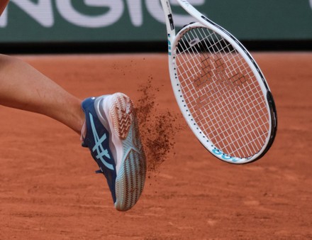 Iga Swiatek Taps Clay Her Shoes Editorial Stock Photo - Stock Image