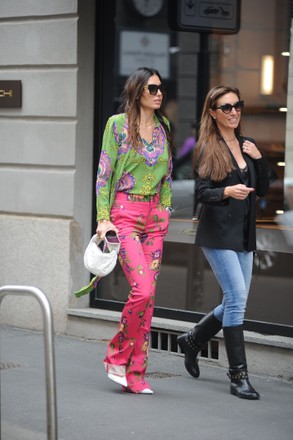 Elisabetta Gregoraci out for lunch in Milan, Italy - 31 May 2022 Stock