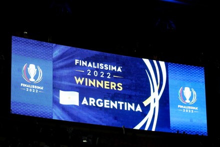 Finalissima 2022 Final Score Winners Argentina Editorial Stock Photo ...