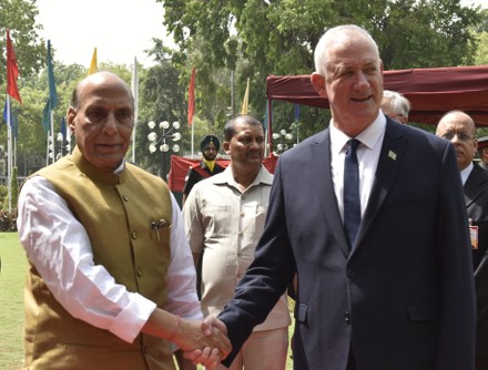 Israeli Defense Minister Benny Gantz Receives Guard Of Honour, Meets Indian Defense Minister Rajnath Singh, New Delhi, DLI, India - 02 Jun 2022