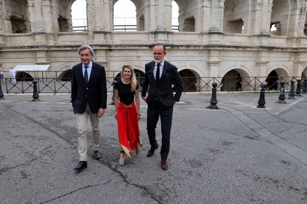 Arles: Edouard Philippe supports Mariana Caillaud and Patrick de Carolis for legislative elections, france - 09 Jun 2022