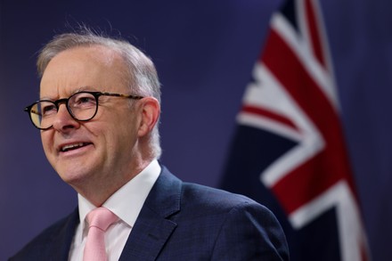 Australian Prime Minister Anthony Albanese Speaks Editorial Stock Photo ...