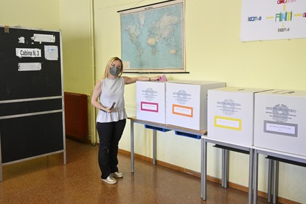 Italy justice system referendum vote, Genoa - 12 Jun 2022