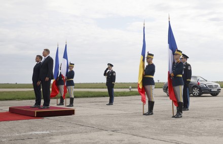 President Macron meets Romanian counterpart Iohannis at NATO base, Constanta, Romania - 15 Jun 2022