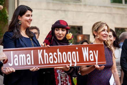 Jamal Khashoggi Way designated in front of Saudi Arabian embassy, Washington, DC, Jamal Khashoggi Way / Embassy of Saudi Arabia, Washington, DC, USA - 15 Jun 2022