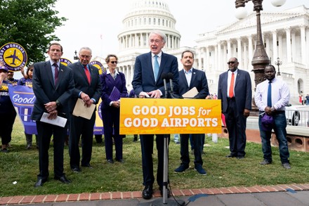 Introduction of the Good Jobs for Good Airports Act in Washington, US - 16 Jun 2022