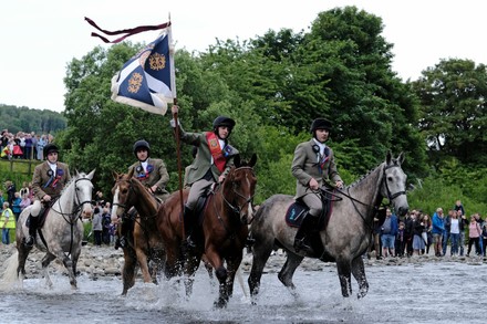 Selkirk Common Riding _ Safe Out - Morning Ceremonials, United Kingdom - 17 Jun 2022
