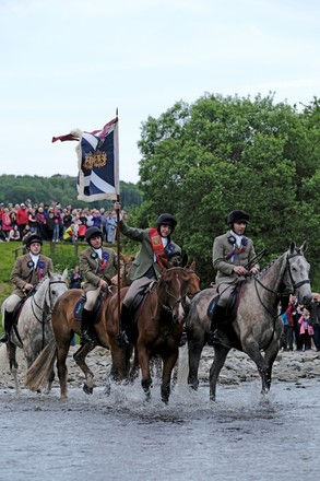 Selkirk Common Riding _ Safe Out - Morning Ceremonials, United Kingdom - 17 Jun 2022