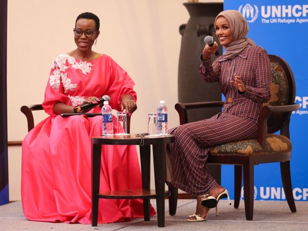 Halima Aden attends a refugee event, Lusaka, Zambia - 17 Jun 2022