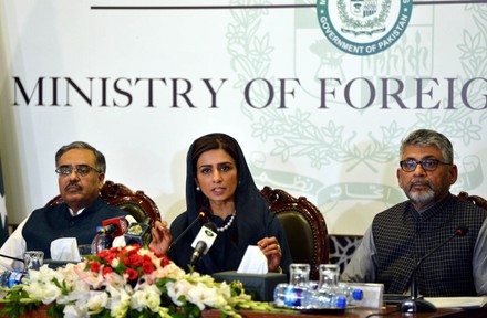 Pakistan's Minister of State for Foreign Affairs Hina Rabbani Khar press conference, Islamabad - 18 Jun 2022