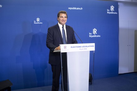 LES RÉPUBLICAINS - FRENCH LEGISLATIVE ELECTION RESULTS, paris, france - 19 Jun 2022