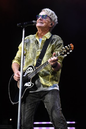 REO Speedwagon in concert during The Live and Unzoomed Tour at The iTHINK Financial Amphitheatre, West Palm Beach, Florida, USA - 19 Jun 2022