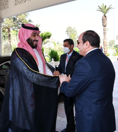 Egyptian President Abdel Fattah al-Sisi meets with Saudi Arabia's Crown Prince Mohammed bin Salman bin Abdulaziz al-Saud in Cairo, Egypt, Cairo, Egypt - 21 Jun 2022