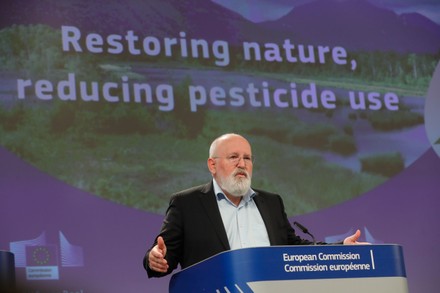 Nature Protection package press conference at EU Commission, Brussels, Belgium - 22 Jun 2022