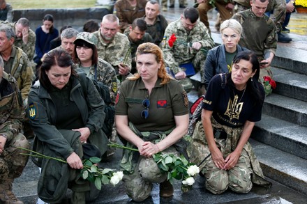 Servicemen Carry Coffin Body Carpathian Sich Editorial Stock Photo ...