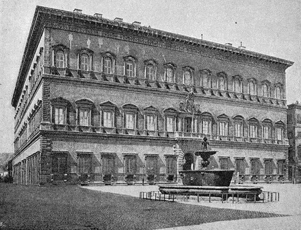 Palazzo Farnese Rome Italy 1880 Historical Editorial Stock Photo ...