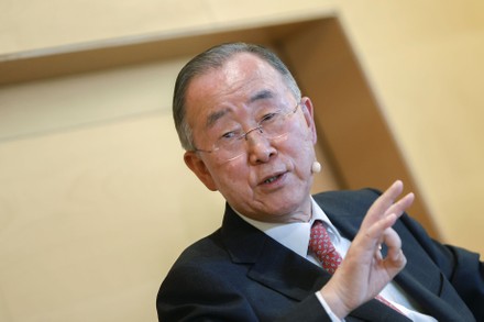 Former UN Secretary General Ban Ki-moon attends a forum on climate security in Madrid, Spain - 23 Jun 2022