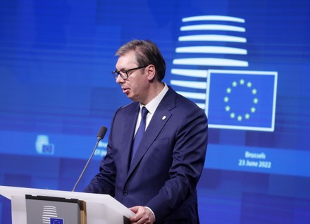 EU-Western Balkans leaders' meeting - Press conference, Brussels, Belgium - 23 Jun 2022