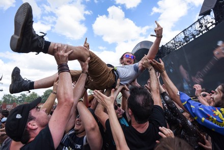 Festival Goers Crowd Surf During Hellfest Editorial Stock Photo - Stock  Image | Shutterstock