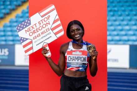 Daryll Neita Celebrates Winning Womens 100m Editorial Stock Photo ...