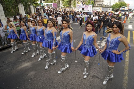 Transgender Cheerleading Squad Poses While Marching Editorial Stock ...