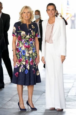 Queen Letizia and Dr. Jill Biden visit to the Centre for Reception of Ukrainian Refugees, Madrid, Spain - 28 Jun 2022