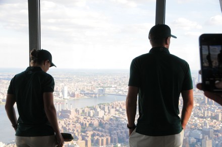 Harry Kane and Ash Barty visit The Empire State Building, New York, USA - 28 Jun 2022