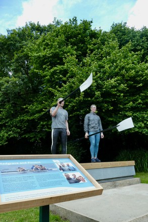 Sculptures of Olympic Rowers Returned To Henleys River & Rowing Museum, Henley on Thames, Oxfordshire, UK - 30 Jun 2022