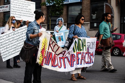Democracy Erased in India Protest in Montreal, Canada - 30 Jun 2022