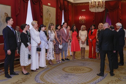 Queen Letizia and First Ladies and Gentleman visit Royal Theatre, Madrid, Spain - 30 Jun 2022